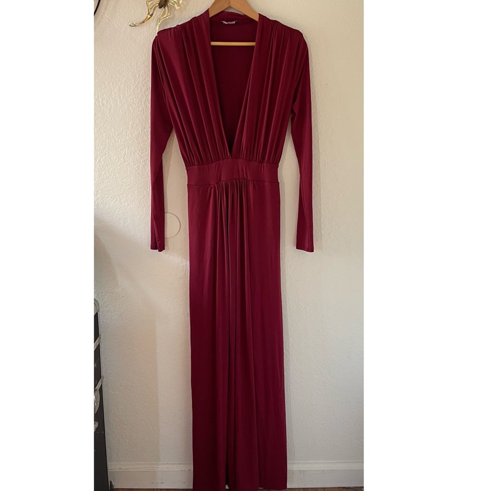 Burgundy maxi dress